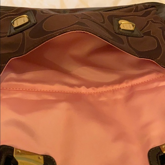 Coach purse pushlock Poppy Lurex tote - Picture 4 of 8